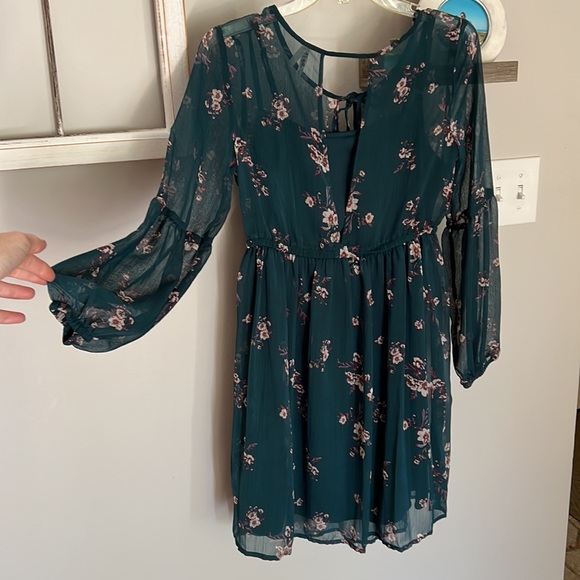 🌿Green Floral🌿MUDD dress - Picture 13 of 14